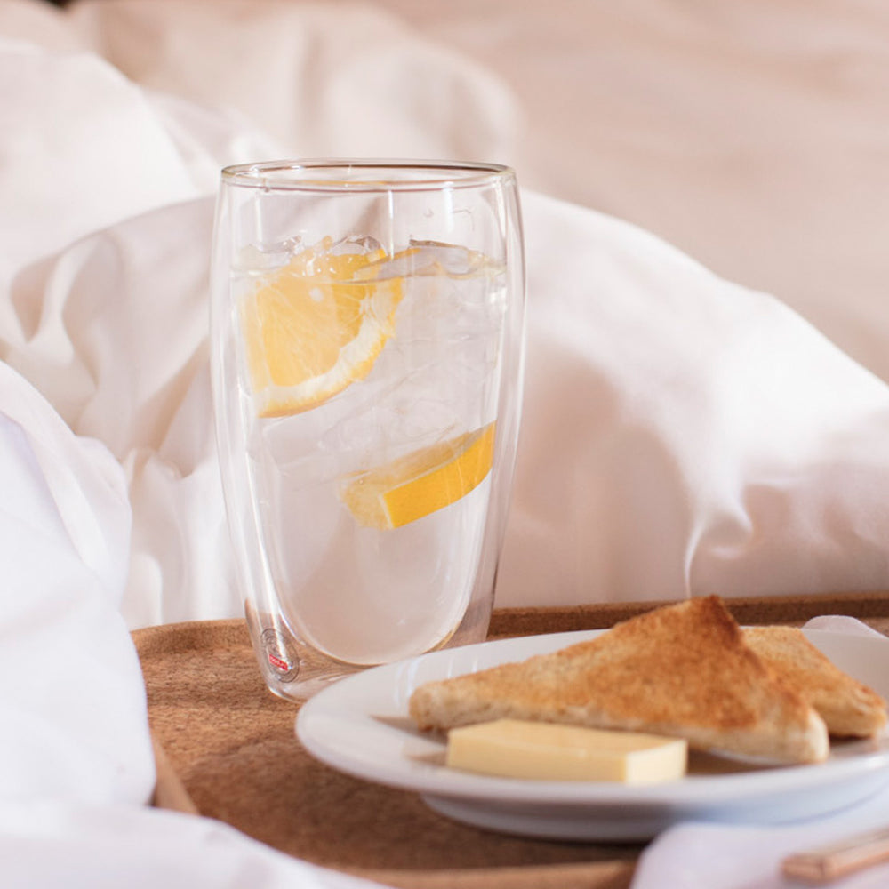 Bodum Double-walled Latte Macchiato Glasses Pavina - Patented Valve - 450 ml - 6 pieces