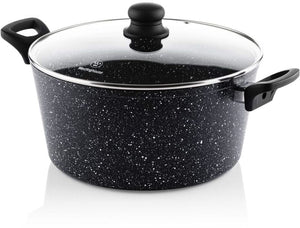 Westinghouse Cooking pan Black Marble - ø 28 cm / 7.1 liters - standard non-stick coating