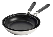 KitchenAid Frying pan set Classic - stainless steel - ø 24 and 28 cm -. Ceramic non-stick coating