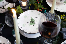 Cookinglife Dinnerware Set - Christmas Dinnerware - Pottery - Green 18-piece / 6 persons