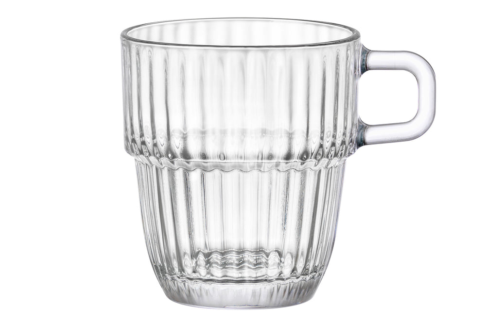 Bormioli Rocco Coffee Cups with Handle - Stackable - Barshine 185 ml - 6 pieces