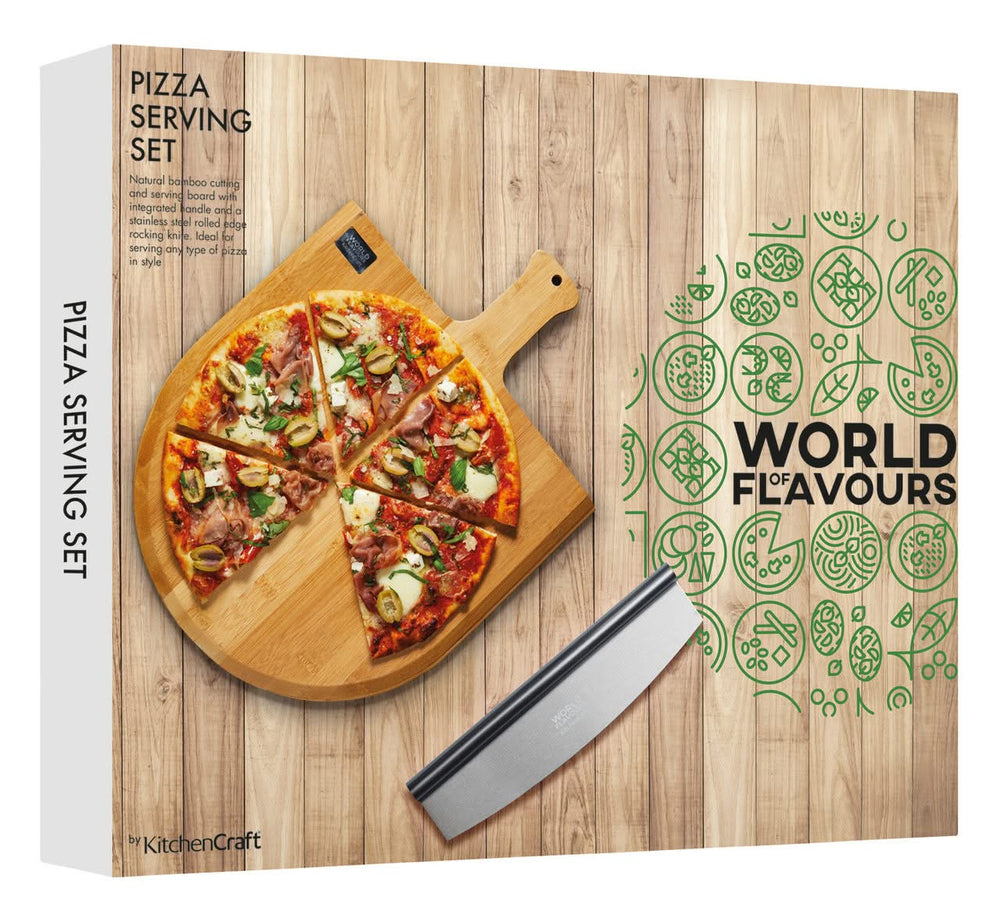 KitchenCraft Pizza Set World of Flavors 2-Piece