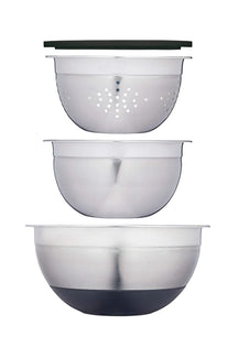 MasterClass Baking bowl / Mixing bowl Set Smart Space Stainless Steel 3-Piece