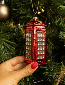 Nordic Light Christmas Ball Phone Booth UK 13 cm