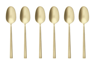 Sambonet Coffee spoons Rock Champagne 6 Pieces