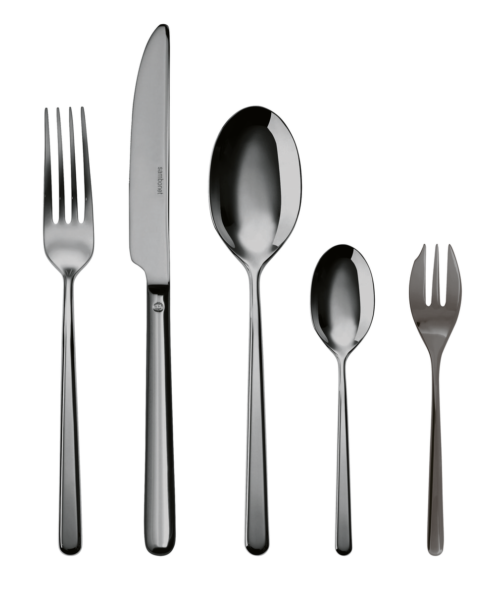 Sambonet Cutlery set Linear - Black - 30 pieces / 6 persons