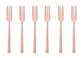 Sambonet Pastry Forks Rock Copper 6 Pieces