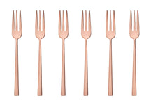 Sambonet Pastry Forks Rock Copper 6 Pieces