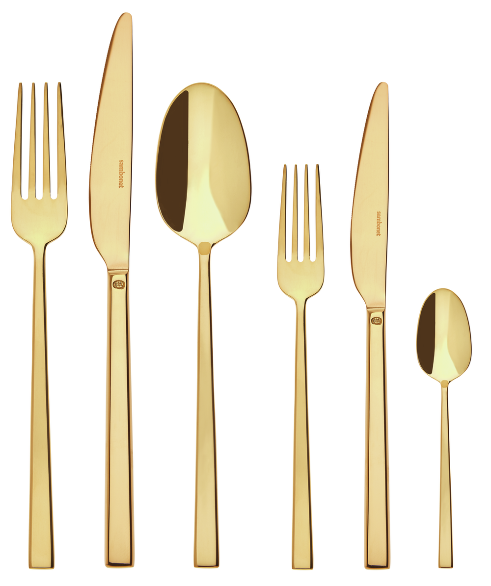 Sambonet Cutlery set Rock - Gold - 36 pieces / 6 persons