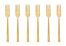 Sambonet Pastry Forks Rock Gold 6 Pieces