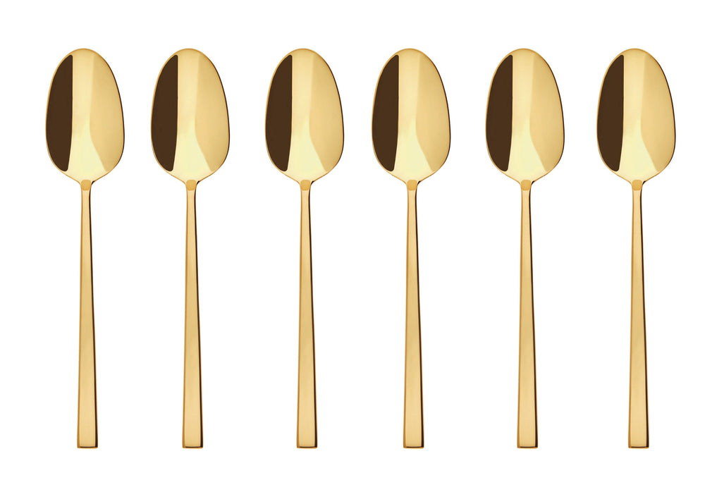 Sambonet Coffee Spoons Rock Gold 6 Pieces