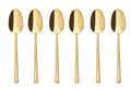 Sambonet Coffee Spoons Rock Gold 6 Pieces