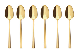 Sambonet Coffee Spoons Rock Gold 6 Pieces