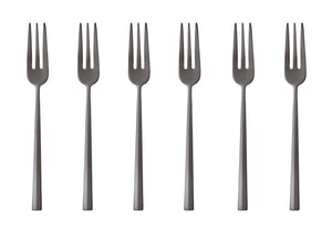 Sambonet Pastry Forks Rock Black 6 Pieces