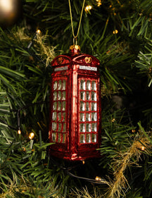 Nordic Light Christmas Ball Phone Booth UK 13 cm