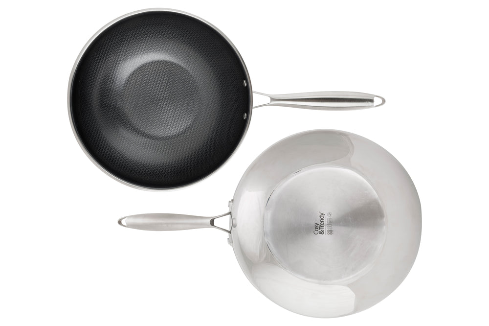 Cookinglife Wok Pan HexaCook ø 28 cm - NON STICK - ceramic non-stick coating - PFAS-free - suitable for all heat sources