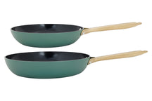 Cookinglife Frying Pan Set Style Green - ø 24 & 28 cm - ceramic non-stick coating - suitable for all heat sources