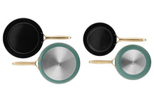 Cookinglife Frying Pan Set Style Green - ø 24 & 28 cm - ceramic non-stick coating - suitable for all heat sources