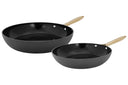 Cookinglife Frying Pan Set Style Black - ø 24 & 28 cm - ceramic non-stick coating - suitable for all heat sources