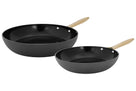 Cookinglife Frying Pan Set Style Black - ø 24 & 28 cm - ceramic non-stick coating - suitable for all heat sources
