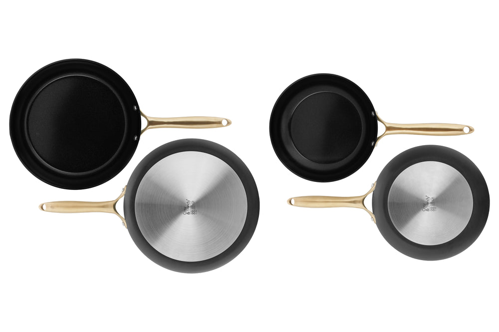 Cookinglife Frying Pan Set Style Black - ø 24 & 28 cm - ceramic non-stick coating - suitable for all heat sources