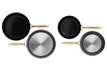 Cookinglife Frying Pan Set Style Black - ø 24 & 28 cm - ceramic non-stick coating - suitable for all heat sources