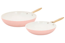 Cookinglife Frying Pan Set Style Pink - ø 24 & 28 cm - ceramic non-stick coating - suitable for all heat sources