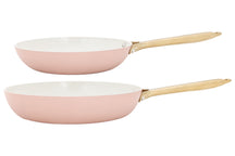 Cookinglife Frying Pan Set Style Pink - ø 24 & 28 cm - ceramic non-stick coating - suitable for all heat sources