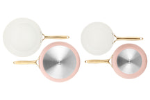 Cookinglife Frying Pan Set Style Pink - ø 24 & 28 cm - ceramic non-stick coating - suitable for all heat sources