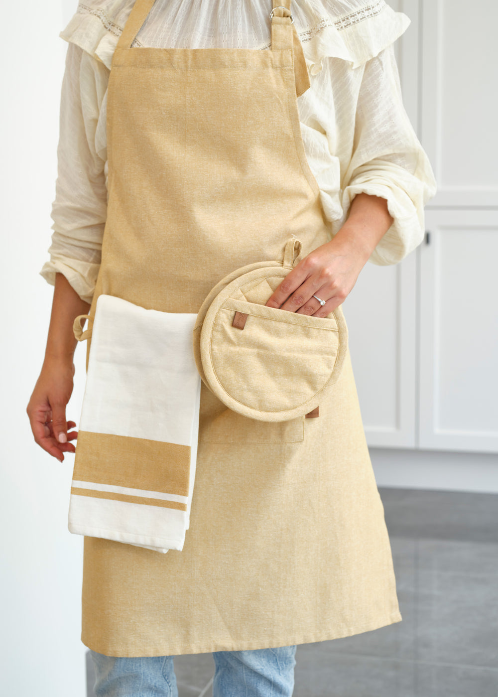 Cosy & Trendy Pot Holder Fabric Amber Gold