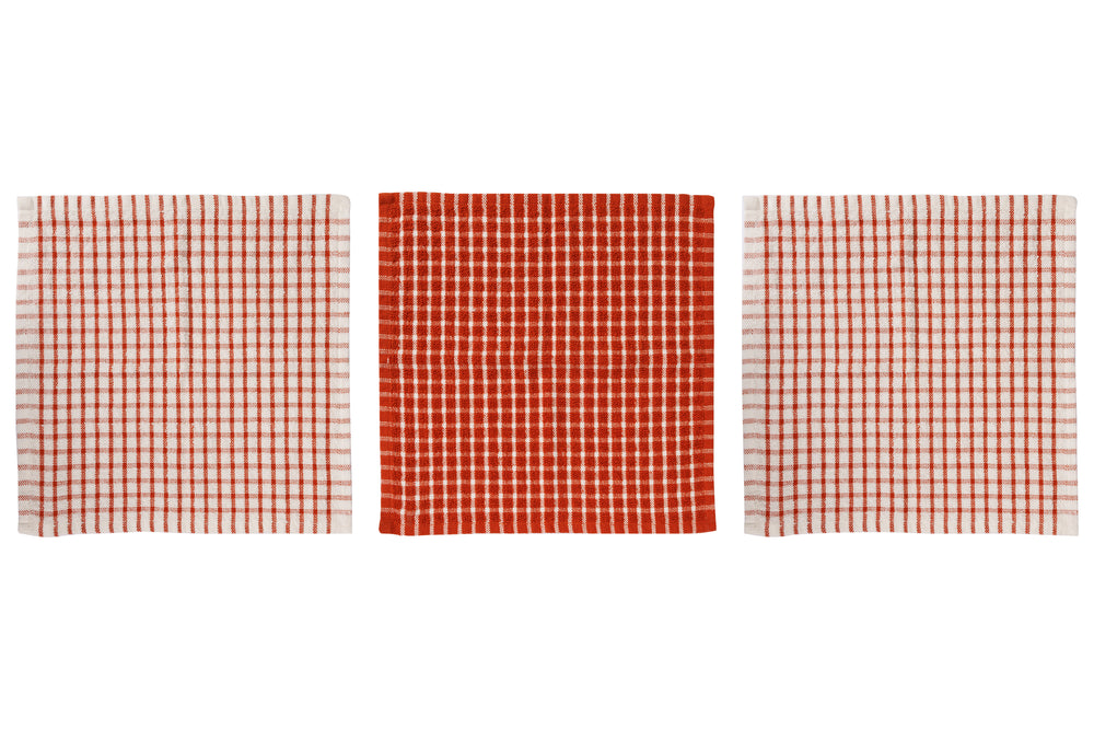 Cosy & Trendy Dishcloths Fabric Rust 30x30 cm - 3-piece