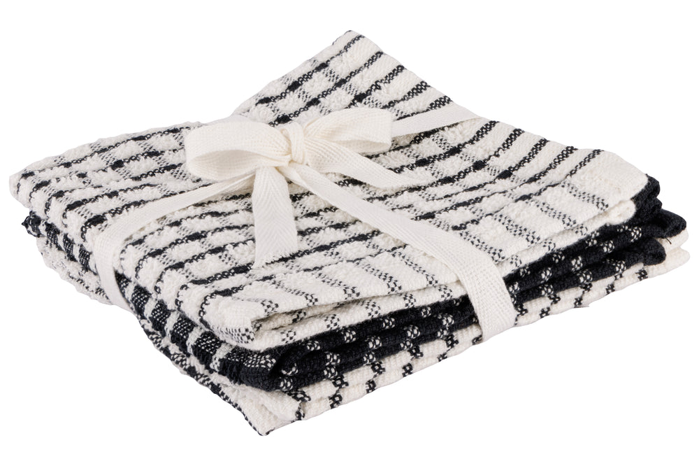 Cosy & Trendy Dishcloths Stoff Black Chambray 30x30 cm - 3-piece set
