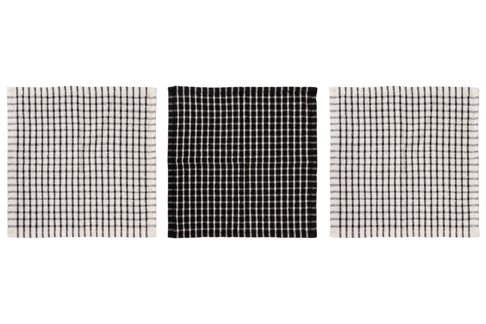 Cosy & Trendy Dishcloths Stoff Black Chambray 30x30 cm - 3-piece set