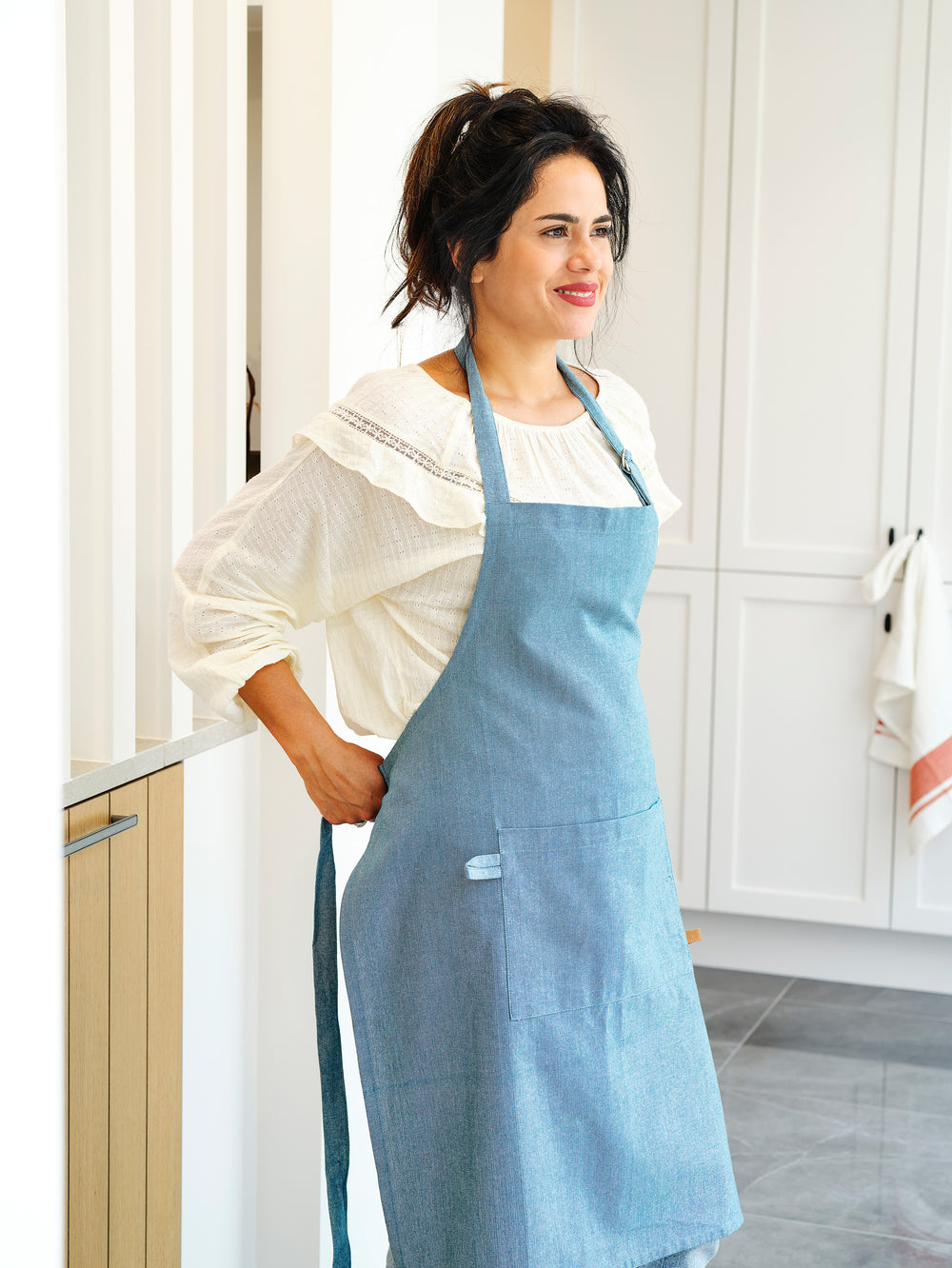 Cosy & Trendy Kitchen Apron Fabric Green Heron