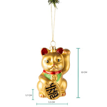 Nordic Light Christmas ball Maneki Neko 10 cm