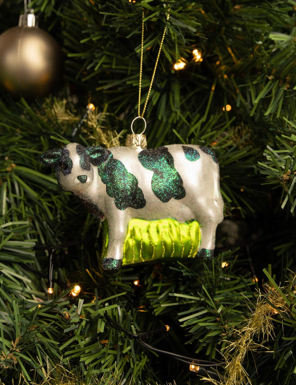 Nordic Light Christmas Ball Cow 12 cm