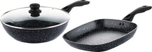 Westinghouse Cookware set Black Marble (Grill pan 28 cm + Wok pan ø 30 cm) - Induction and all other heat sources