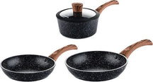 Westinghouse Cookware set Marble Wood (Frying pan ø 28 and 30 cm + sauce pan ø 18 cm) - Induction and all other heat sources