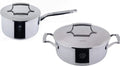 Saveur Selects Cookware set Voyage Series (Cooking pan ø 25 cm + sauce pan ø 20 cm) - TriPly stainless steel - Induction and all other heat sources