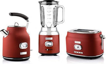 Westinghouse Retro Kettle + Toaster 2 Slots + Blender - Red