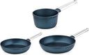 Westinghouse Cookware set Performance (Frying pan ø 24 and 28 cm + sauce pan ø 18 cm) - Blue - Induction and all other heat sources