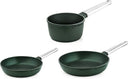 Westinghouse Cookware set Performance (Frying pan ø 24 and 28 cm + sauce pan ø 18 cm) - Green - Induction and all other heat sources