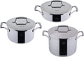 Saveur Selects Cookware set Voyage Series (Cooking pan ø 22 + 25 cm + sauté pan ø 25 cm) - TriPly stainless steel - Induction and all other heat sources