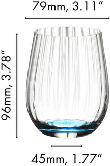 Riedel Tumbler Glass optical Happy O - 4 pieces - Ribbed