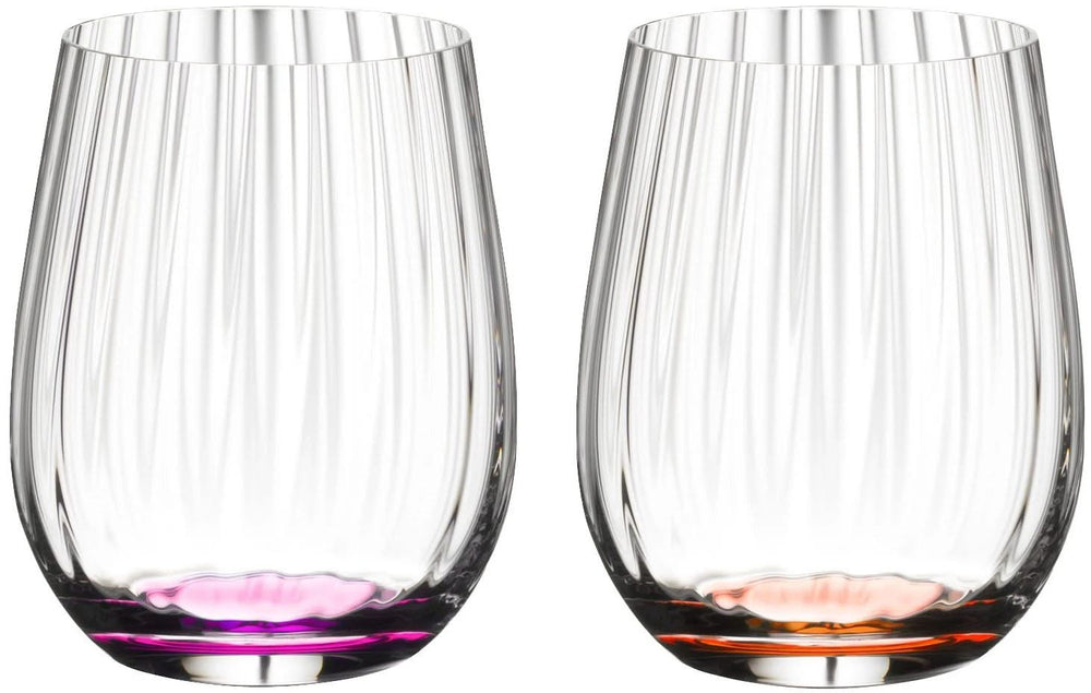 Riedel Tumbler Glass optical Happy O - 4 pieces - Ribbed