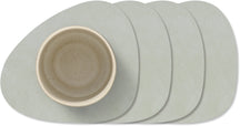 LIND DNA Coasters Nupo - Leather - Metallic - 13 x 11 cm - 4 pieces