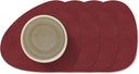 LIND DNA Coasters Nupo - Leather - Red - 13 x 11 cm - 4 Pieces