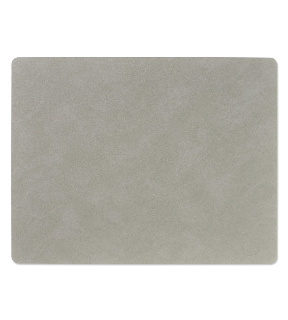 LIND DNA Placemats Nupo - Leather - Light Grey 45 x 35 cm - 2 Pieces