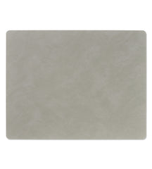 LIND DNA Placemats Nupo - Leather - Light Grey 45 x 35 cm - 2 Pieces