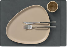 LIND DNA Placemats Nupo - Leather - Anthracite - 45 x 35 cm - 2 pieces